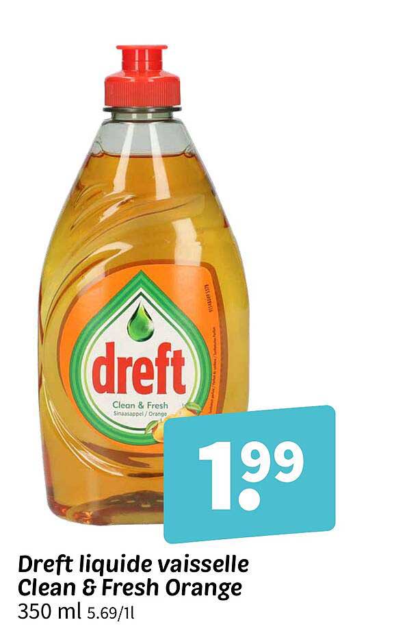 Dreft liquide vaisselle Clean & Fresh Orange