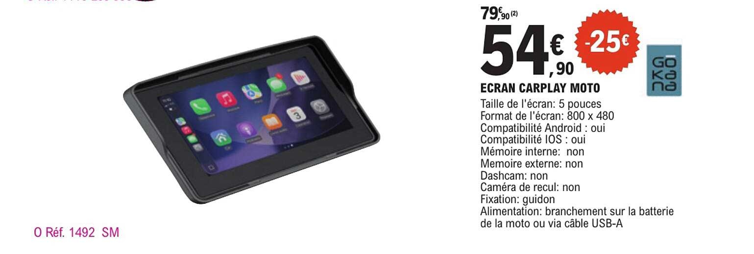 ECRAN CARPLAY MOTO