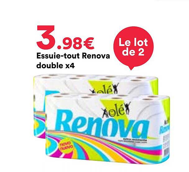 Essuie-tout Renova double x4
