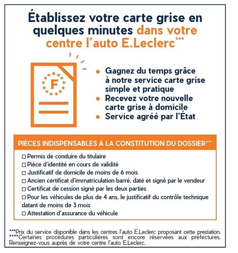 Établissez votre carte grise en quelques minutes dans votre centre l’auto E.Leclerc