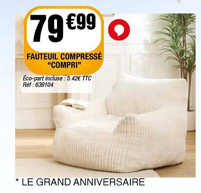 FAUTEUIL COMPRESSÉ “COMPRI”