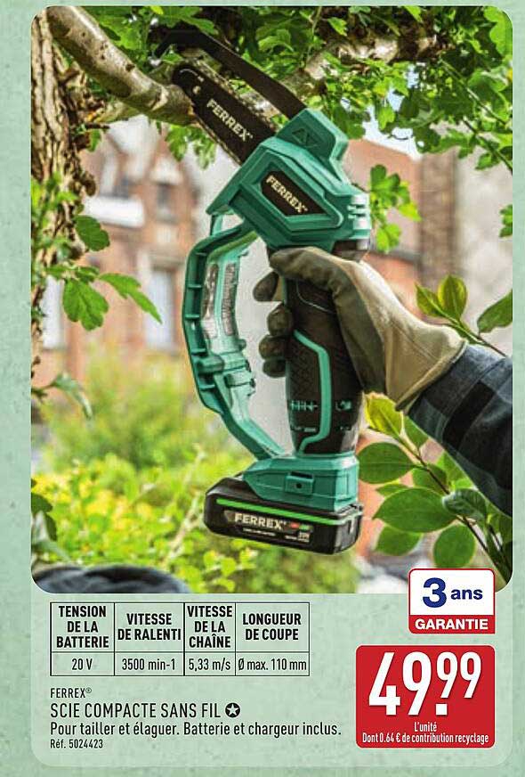 FERREX® SCIE COMPACTE SANS FIL
