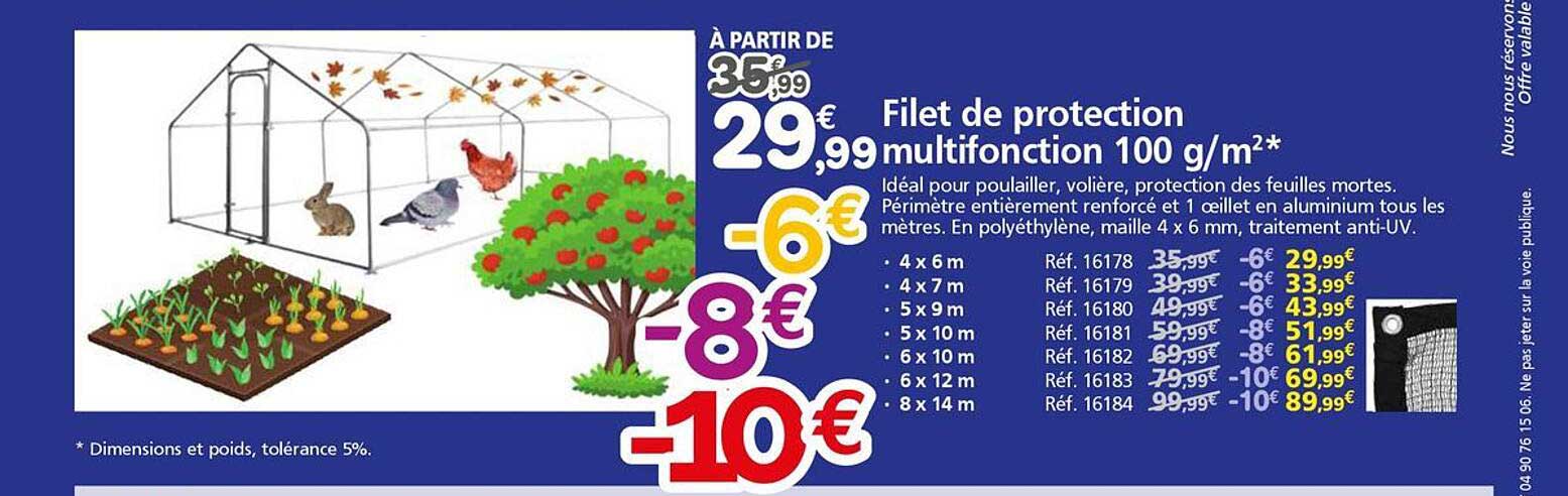 Filet de protection multifonction 100 g/m²*