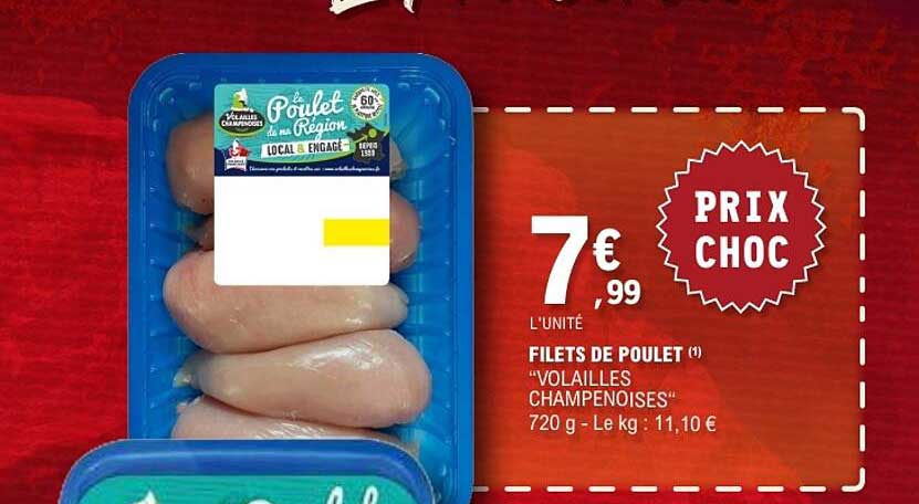 FILETS DE POULET "VOLAILLES CHAMPENOISES"