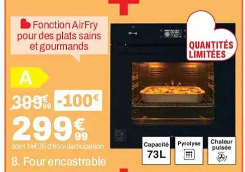 Fonction AirFry pour des plats sains et gourmands
