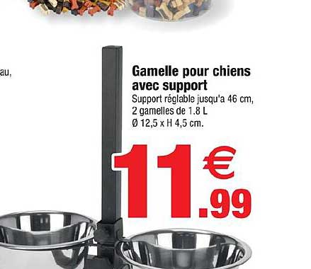Gamelle pour chiens avec support