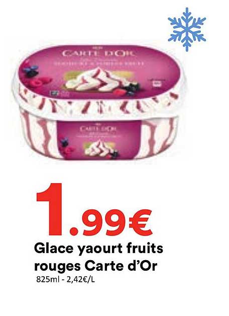 Glace yaourt fruits rouges Carte d’Or