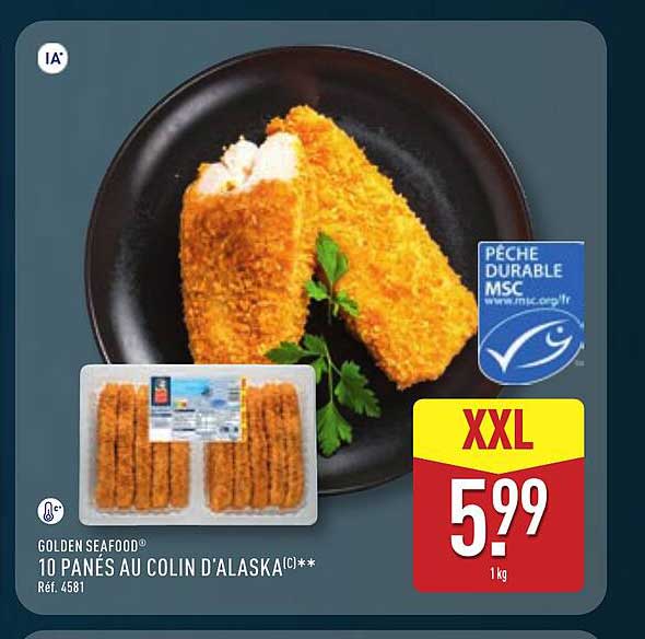 GOLDEN SEAFOOD® 10 PANÉS AU COLIN D'ALASKA(C)**