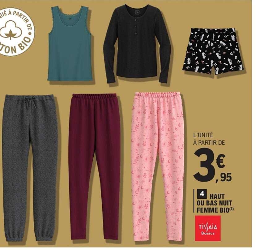 HAUT OU BAS NUIT FEMME BIO