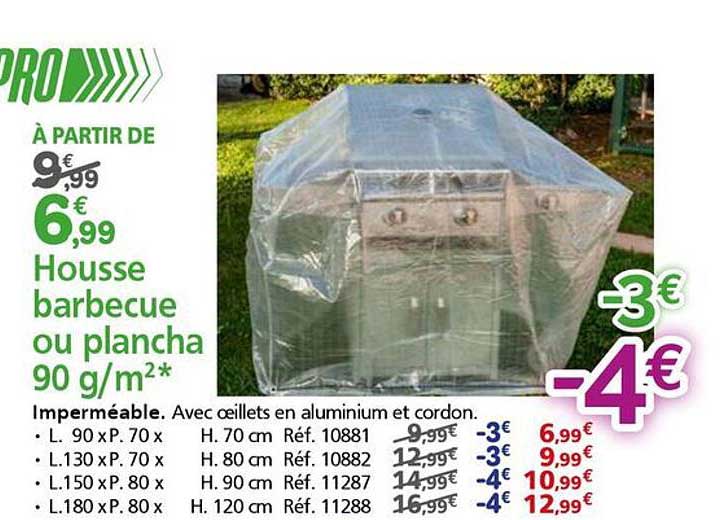 Housse barbecue ou plancha 90 g/m²*