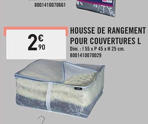 HOUSSE DE RANGEMENT POUR COUVERTURES L