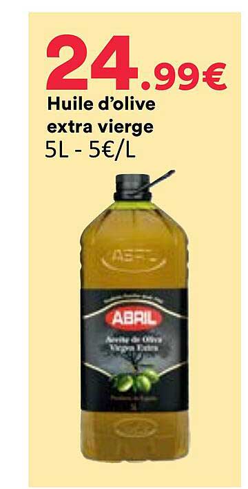Huile d’olive extra vierge 5L - 5€/L