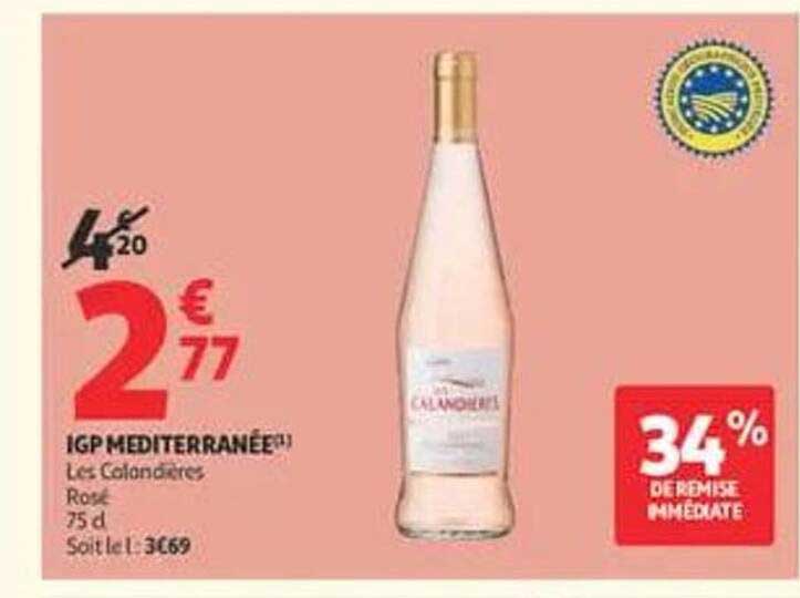 IGP MEDITERRANÉE Les Colombières Rosé 75 cl