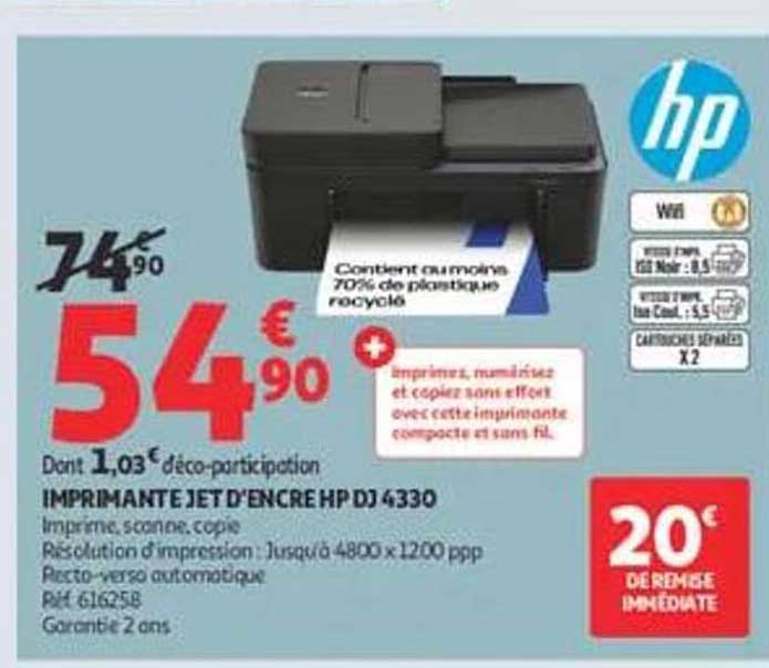 IMPRIMANTE JET D’ENCRE HP DJ 4330