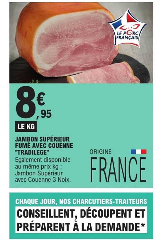 JAMBON SUPÉRIEUR FUMÉ AVEC COUENNE "TRADILEGE"