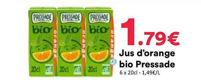 Jus d’orange bio Pressade