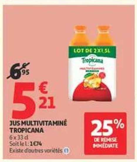 JUS MULTIVITAMINE TROPICANA 6 x 33 cl
