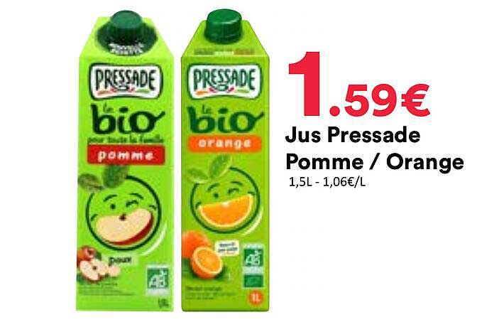 Jus Pressade Pomme / Orange