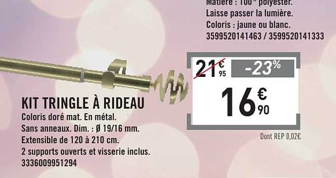 KIT TRINGLE À RIDEAU