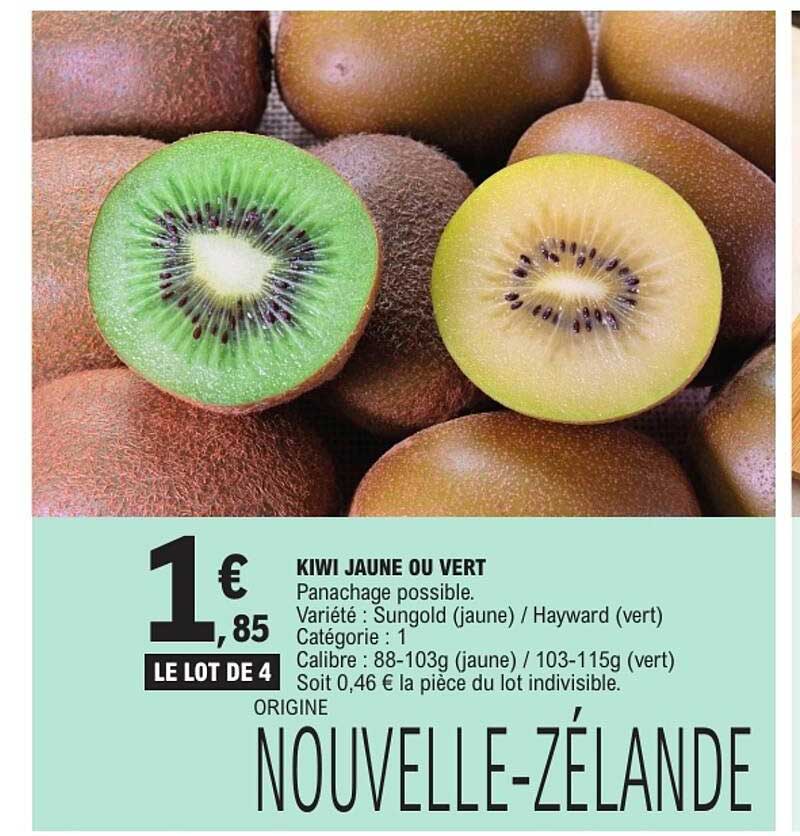 KIWI JAUNE OU VERT