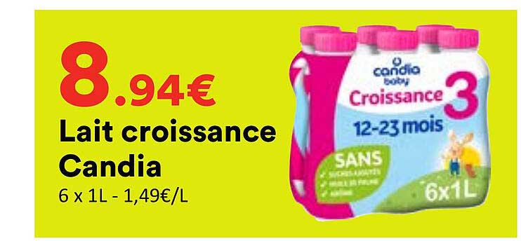 Lait croissance Candia