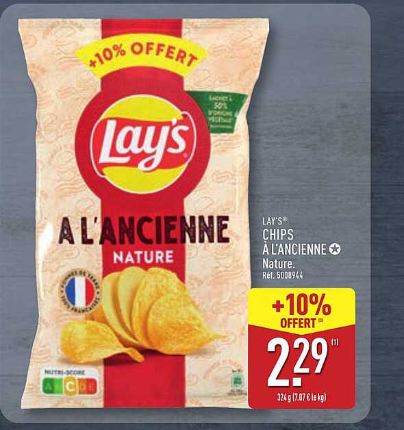 LAY'S CHIPS À L'ANCIENNE Nature.