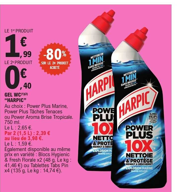 LE 1er PRODUIT 1€ 99 LE 2e PRODUIT 0€ 40