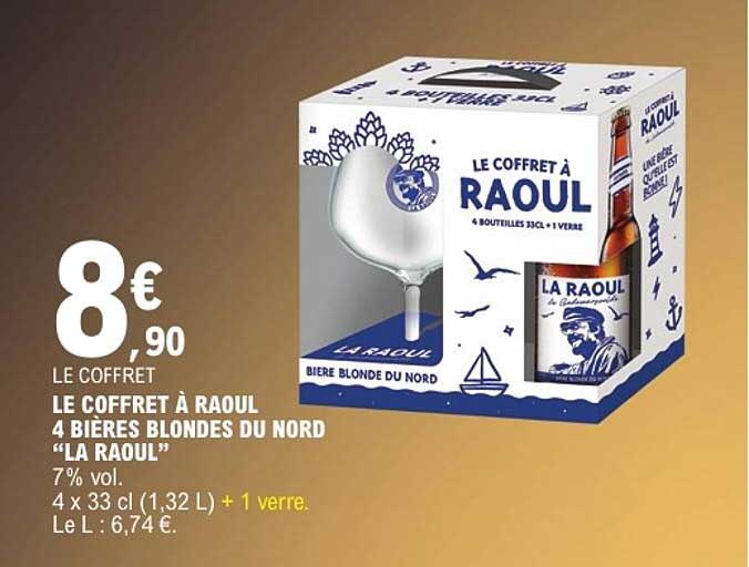 LE COFFRET À RAOUL 4 BIÈRES BLONDES DU NORD “LA RAOUL”