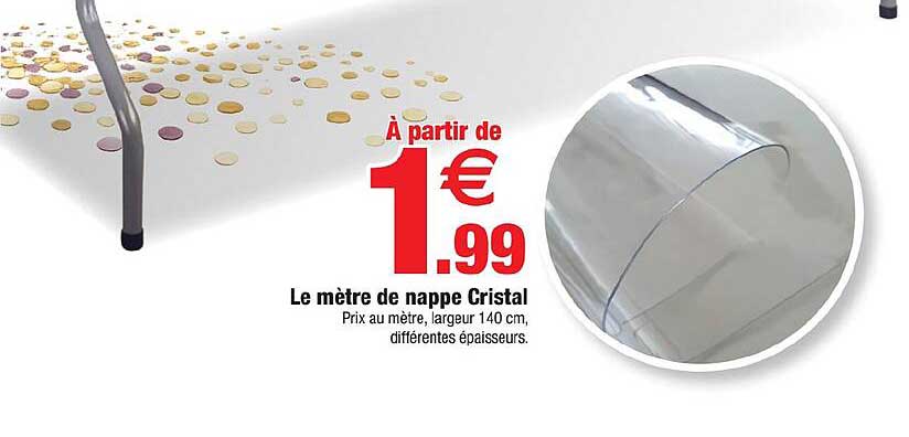 Le mètre de nappe Cristal