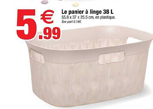 Le panier à linge 38 L