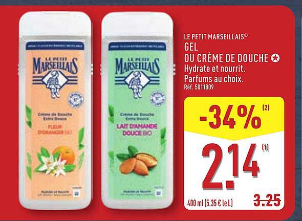 LE PETIT MARSEILLAIS® GEL OU CRÈME DE DOUCHE
