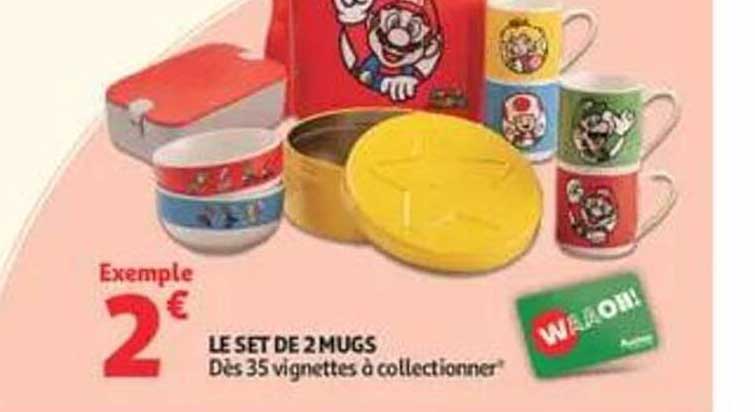 LE SET DE 2 MUGS Dès 35 vignettes à collectionner*