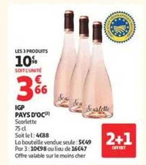 LES 3 PRODUITS 10€98 SOIT L'UNITE 3€66