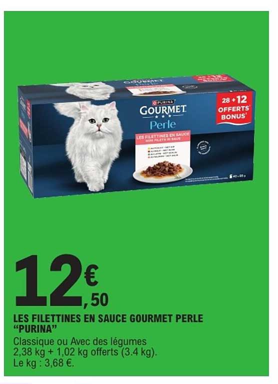LES FILETTINES EN SAUCE GOURMET PERLE “PURINA”