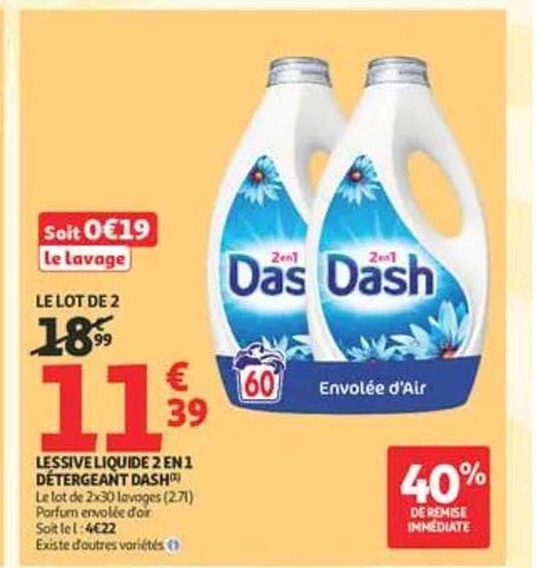 LESSIVE LIQUIDE 2 EN 1 DÉTERGENT DASH®