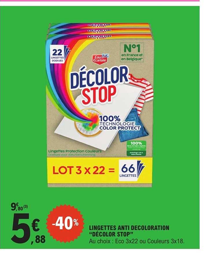 LINGETTES ANTI DECOLORATION “DÉCOLOR STOP”