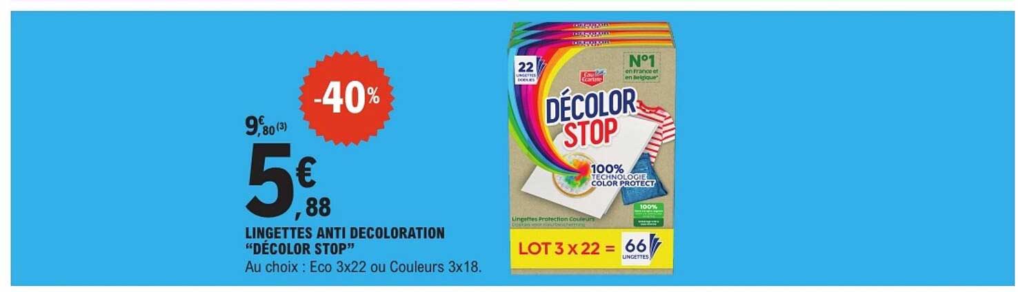 LINGETTES ANTI DECOLORATION “DÉCOLOR STOP”