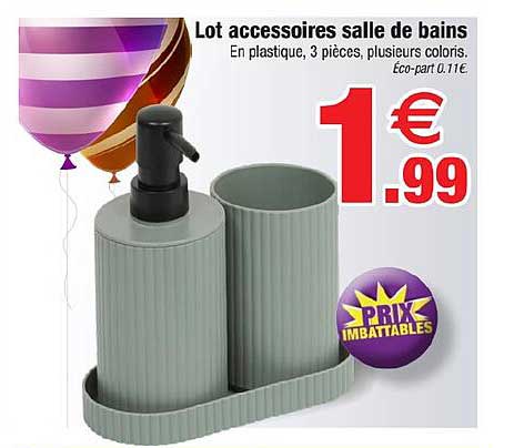 Lot accessoires salle de bains
