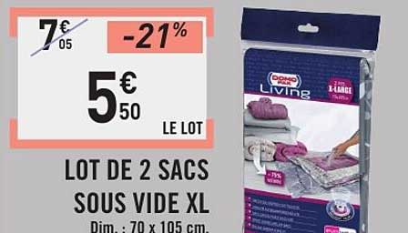 LOT DE 2 SACS SOUS VIDE XL