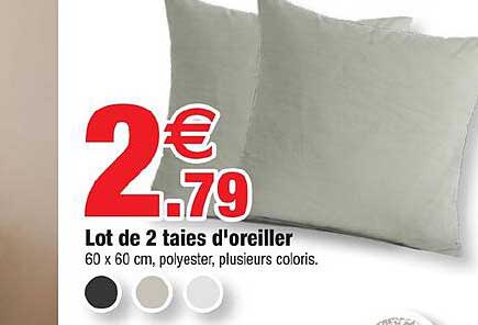 Lot de 2 taies d'oreiller