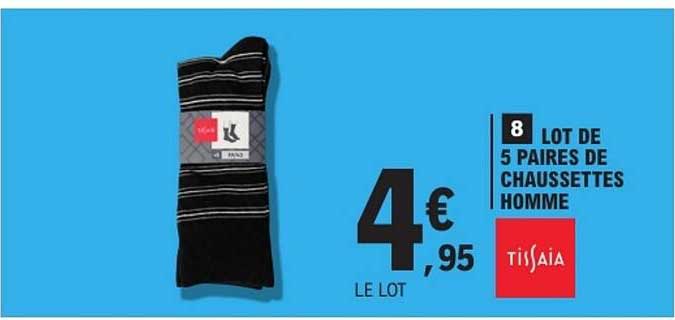 LOT DE 5 PAIRES DE CHAUSSETTES HOMME