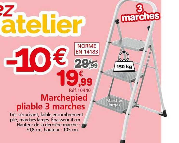 Marchepied pliable 3 marches