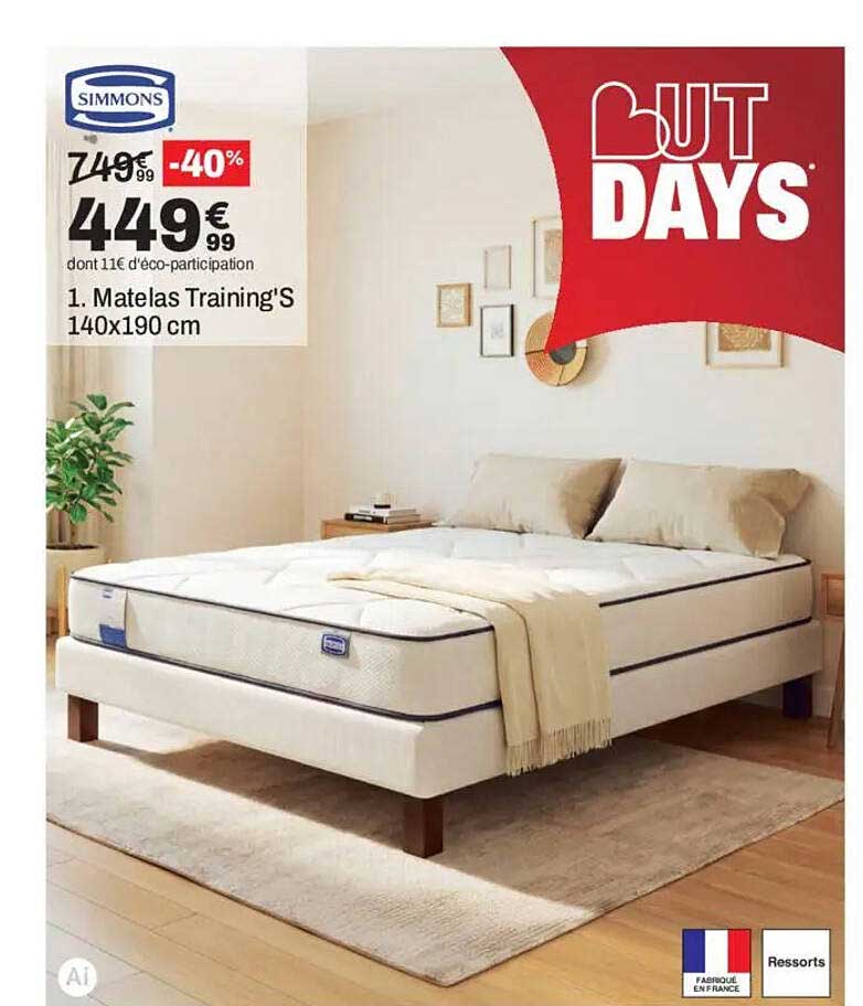 Matelas Training'S 140x190 cm