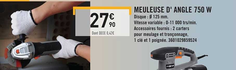 MEULEUSE D' ANGLE 750 W