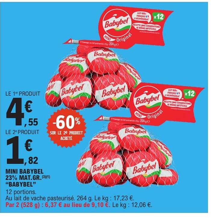 MINI BABYBEL 23% MAT.GR. “BABYBEL” 12 portions.