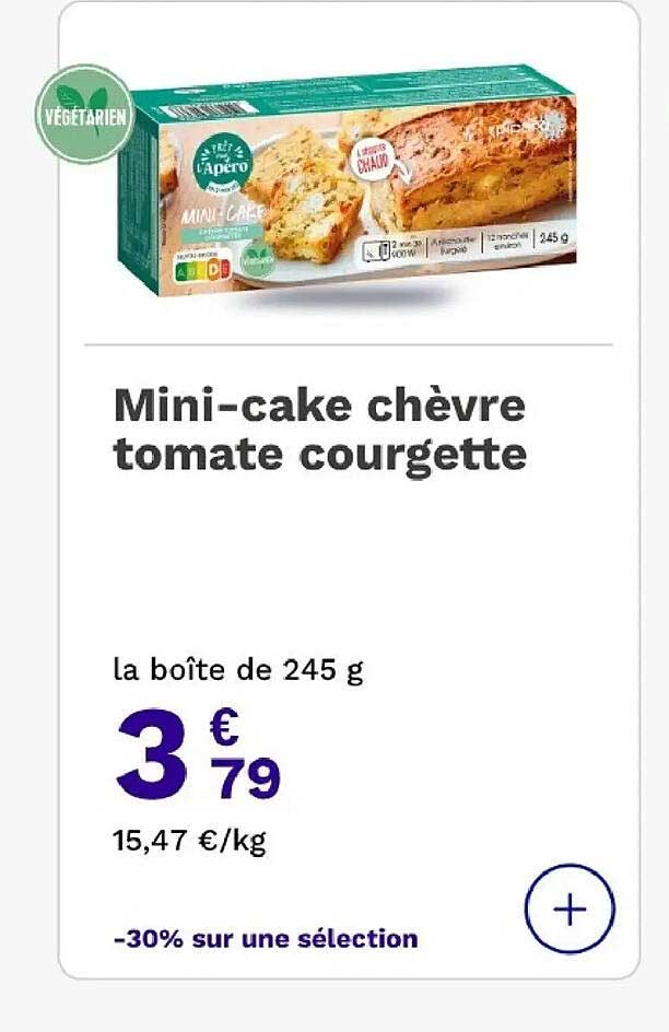 Mini-cake chèvre tomate courgette