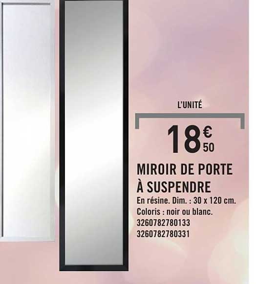 MIROIR DE PORTE À SUSPENDRE