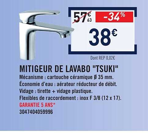 MITIGEUR DE LAVABO "TSUKI"