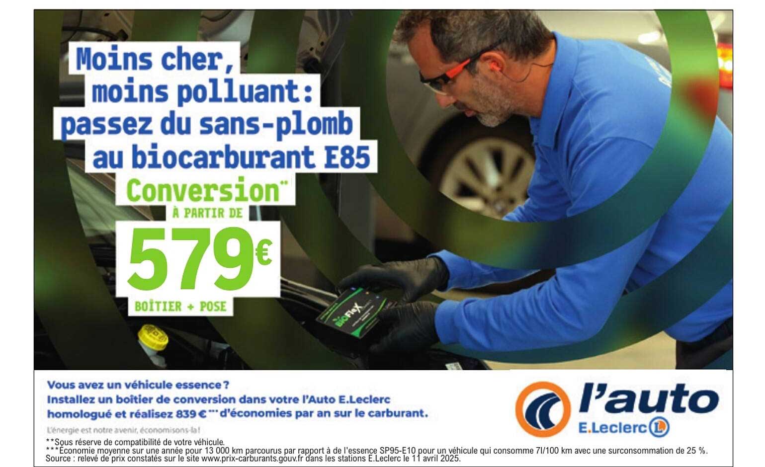 Moins cher, moins polluant: passez du sans-plomb au biocarburant E85 Conversion