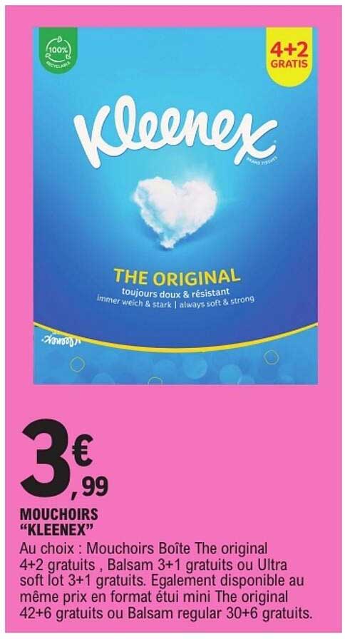MOUCHOIRS "KLEENEX"